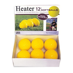 Heater Dimpled Yellow Softballs - Dozen