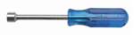3/8 x 3 Fixed Handle Nutdriver, Blue Handle, Drilled Shaft; Part Number: 12