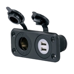 Marinco SeaLink Deluxe Dual USB Charger 12V Receptacle; 12VCOMBO