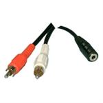 DOUBLE RCA PLUG TO SINGLE 3.5MM STEREO JACK