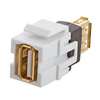 HS6561, USB KEYSTONE JACK WHITE