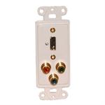 75-1136; Designer Plate HDMI + Component Video; Solderless - White