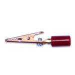 Copper Alligator Clip with Red Acetate Handle - 10 Amp (BU-60CHS-2)