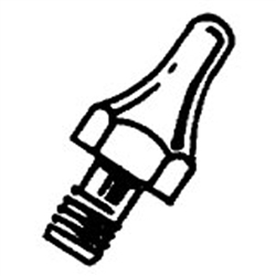 .125" Outside Diameter x .073" Inside Diameter x .5" Reach Threaded Tiplet for Desoldering Tools; Part Number: DS114