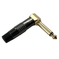 1/4" Right Angle TS Phone Plug - Mono