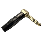1/4" Right Angle TRS Phone Plug - Stereo