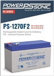 Power Sonic Rechargeable Battery; 7 Ah; 12 VDC; PS-1270-F2