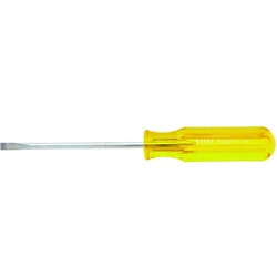 1/4 x 4 Regular Round Blade Screwdriver, Amber Handle; Part Number: R144