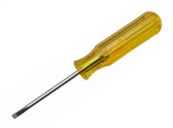 3/16 x 3 Regular Round Blade Screwdriver, Amber Handle; Part Number: R3163
