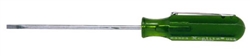 3/32 x 3 Round Blade Pocket Clip Style Screwdriver, Green Handle; Part Number: R3323