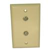 TV45; DUAL WALL PLATE-IVORY