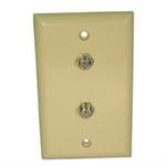 TV45; DUAL WALL PLATE-IVORY