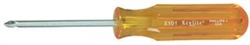 No. 1 Phillips x 3 Round Blade Screwdriver, Amber Handle; Part Number: X101