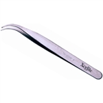 #7 Premium Stainless Steel Tweezers, Curved Tip, Thin Point, Carded; Part Number: XSST7V