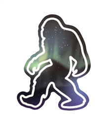 Northern Lights Sasquatch Sticker