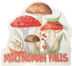 Multnomah Falls Mushroom Sticker