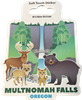 Multnomah Falls Furry Friends Sticker
