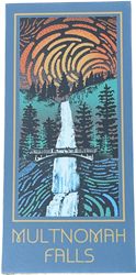 Artsy Multnomah Falls Sticker