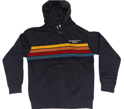 5 Stripe Full Zip - Youth Hoodie-Charcoal