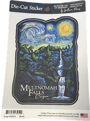 Multnomah Falls Starry Night Sticker