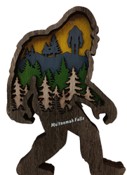 Figurine Wood Layered Bigfoot