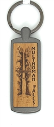 Multnomah Falls Wood Key Chain