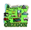 Oregon State Map Magnet