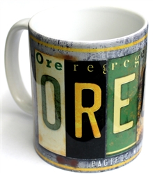 Oregon License Plate Mug