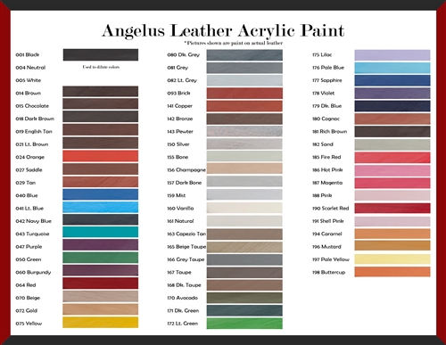 Angelus Acrylic Leather Paint - Chili Red, 1 oz