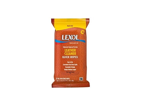 Lexol Leather Cleaner Quick Wipes 25 ct