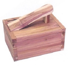 Large Cedar Shoe Care Valet box - Empty