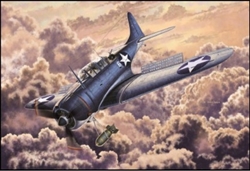 ACADEMY ... SBD2 BATTLE OF MIDWAY USN DIVE BOMBER 1/48