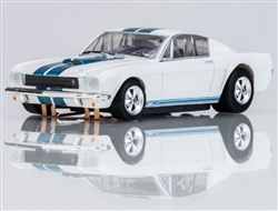 AFX RACEMASTER ... SHELBY GT350 1965 WHITE + BLUE