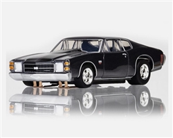 AFX RACEMASTER ... CHEVELLE 1972 SS454 SILVER/BLACK SLOT CAR