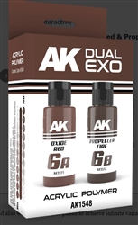 AK INTERACTIVE ... Oxide Red & Propeller Fire Dual Exo Paint Set