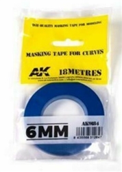 AK INTERACTIVE ... BLUE MASKING TAPE FOR CURVES 6mm