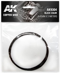 AK INTERACTIVE ... COPPER WIRE 0.45MM X 5 METERS (BLACK)