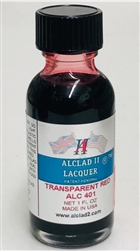 ALCLAD PAINT ... TRANSPARENT RED 1OZ LACQUER