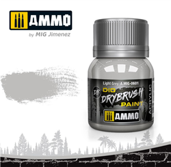 AMMO MIG ... LIGHT GREY DIO DRYBRUSH ACRYLIC PAINT 40ML