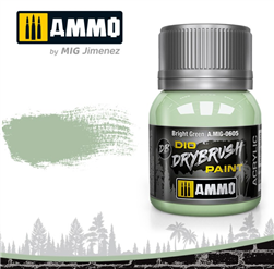 AMMO MIG ... BRIGHT GREEN DIO DRYBRUSH ACRYLIC PAINT 40ML