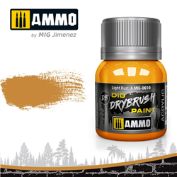AMMO MIG ... LIGHT RUST DIO DRYBRUSH ACRYLIC PAINT 40ML