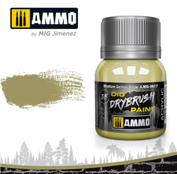 AMMO MIG ... MEDIUM GERMAN YELLOW DIO DRYBRUSH ACRYLIC PAINT 40ML