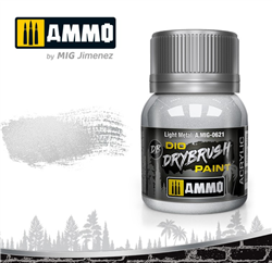 AMMO MIG ... LIGHT METAL DIO DRYBRUSH ACRYLIC PAINT 40ML