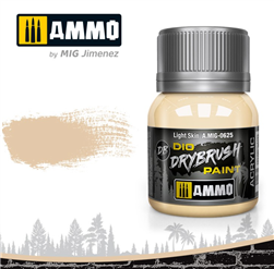 AMMO MIG ... LIGHT SKIN DIO DRYBRUSH ACRYLIC PAINT 40ML