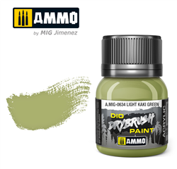 AMMO MIG ... LIGHT KAKI GREEN DIO DRYBRUSH ACRYLIC PAINT 40ML