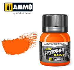 AMMO MIG ... BRIGHT ORANGE DIO DRYBRUSH ACRYLIC PAINT 40ML