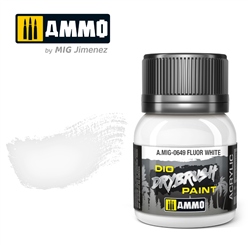 AMMO MIG ... FLOUR WHITE  DIO DRYBRUSH ACRYLIC PAINT 40ML