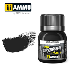 AMMO MIG ... BLACK BROWN DIO DRYBRUSH ACRYLIC PAINT 40ML