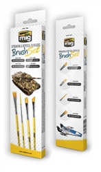 AMMO MIG ... STREAKING AND VERTICAL SURFACES BRUSH SET