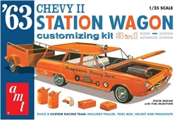 AMT ... CHEVY II 1963 STATION WAGON W/TRAILER